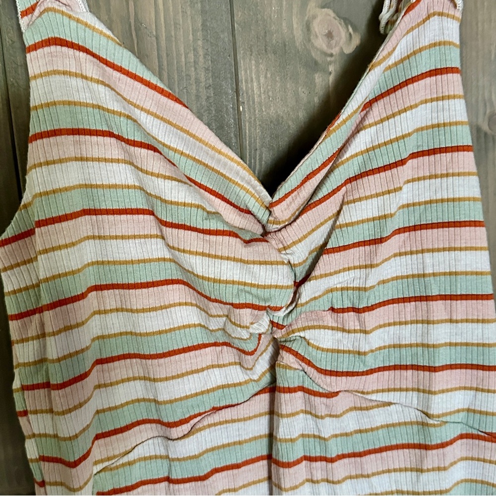 Striped Sundress With Ruffled Straps - Picture 3 of 7